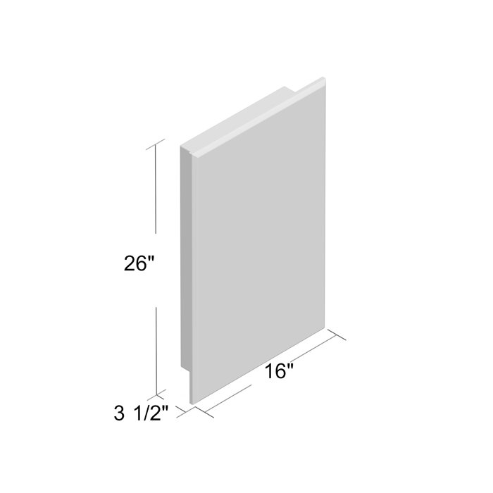 Orren Ellis Kinard 16'' W 26'' H Recessed Medicine with Mirror